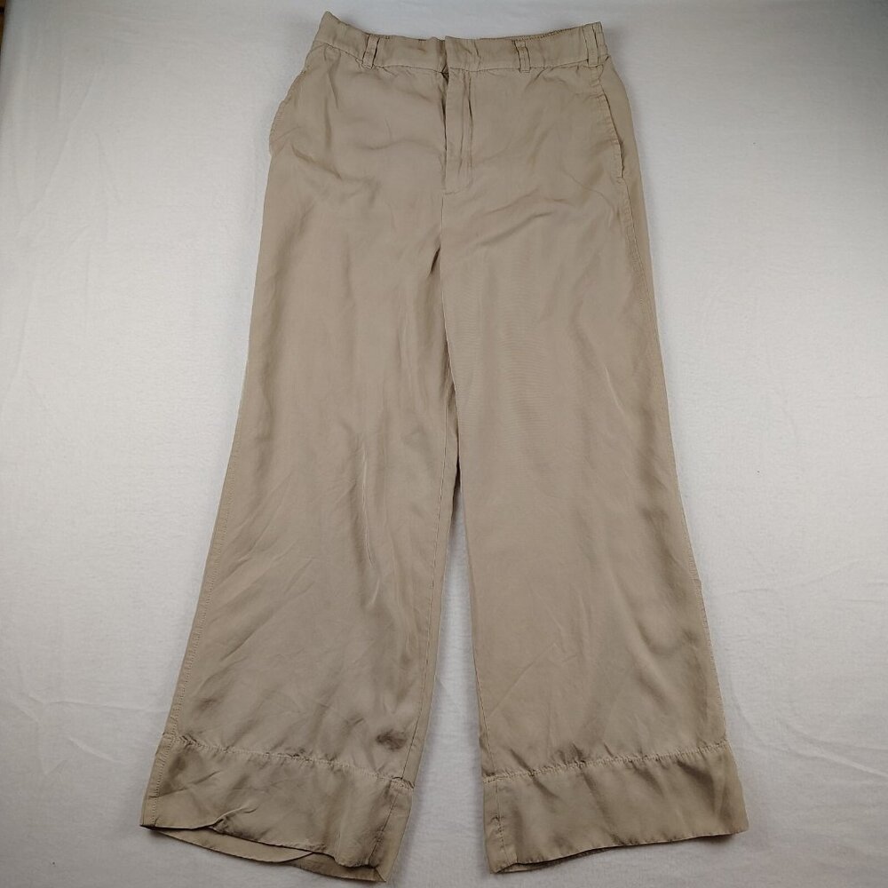 Zara Flowing Wide Leg Trousers Womens sz Large High Rise
